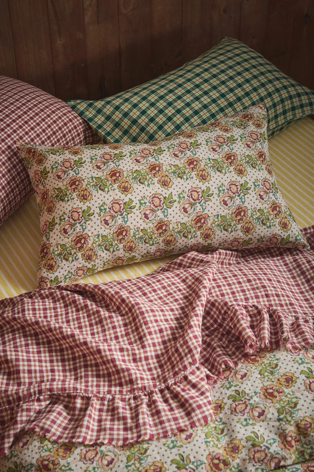 Sterling Belle | Society Of Wanderers Banksia Check Pillowcase Sets | Pillowcase Sets Online
