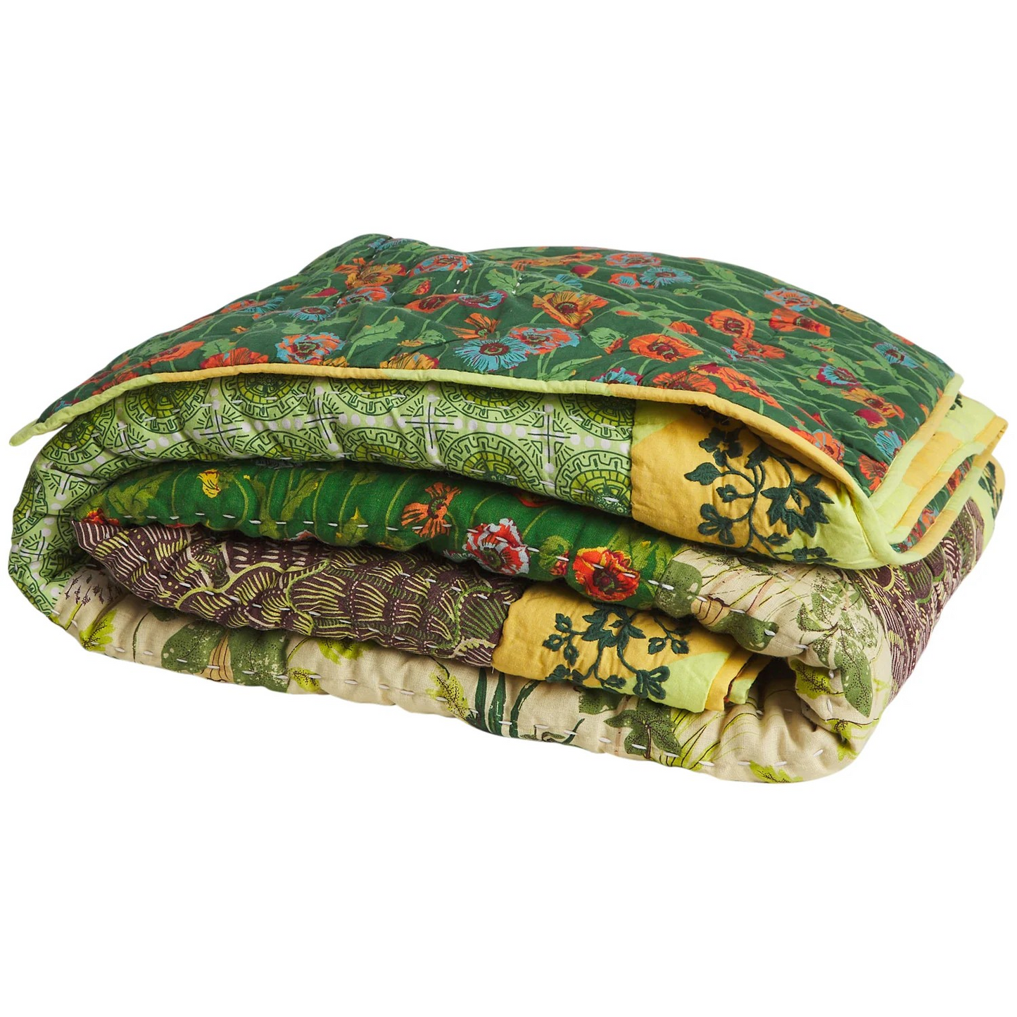 Sage & Clare Clarice Patchwork Bedcover - Key Lime