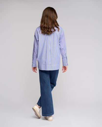 Vassalli Chart Shirt Blue Stripe