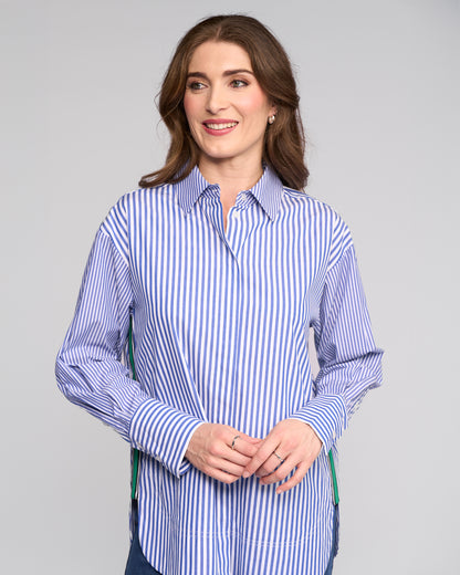 Vassalli Chart Shirt Blue Stripe