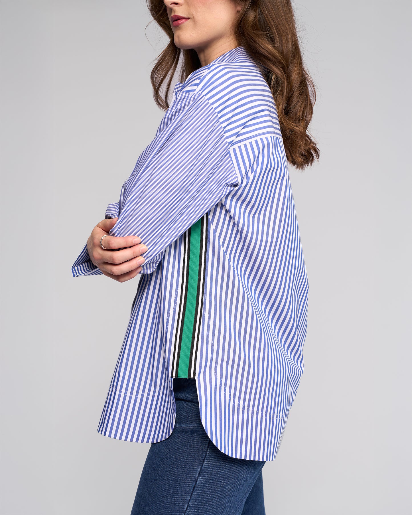 Vassalli Chart Shirt Blue Stripe