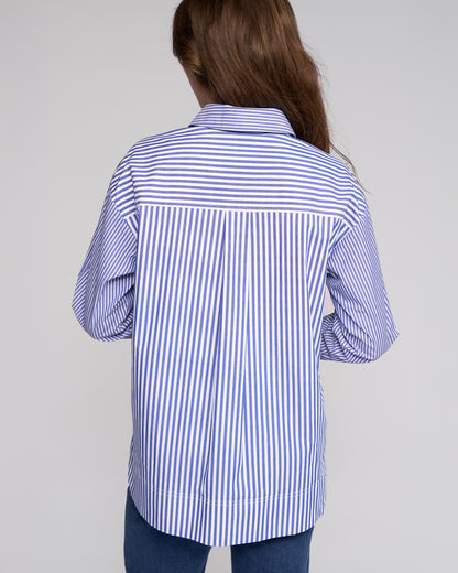 Vassalli Chart Shirt Blue Stripe