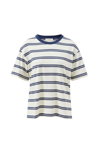 Ceres Life Stevie Slouchy Tee - Milk/Heritage Navy stripe