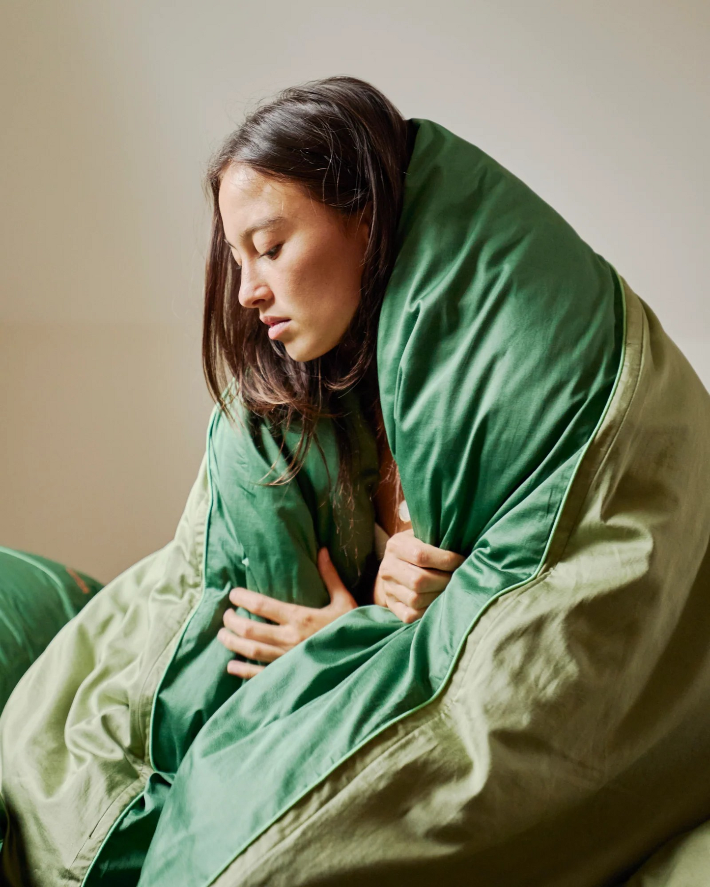 Glow In Green Bamboo Cotton Quilt Cover