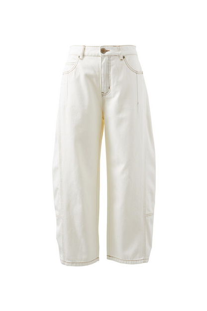 Ceres Life Demi Darted Barrel Jean - Fresh Ecru