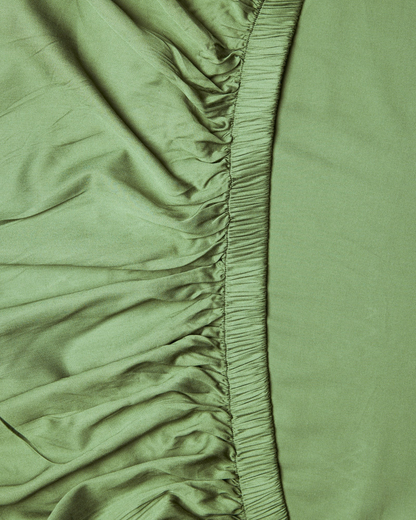 Glow In Avocado Bamboo Cotton Fitted Sheets