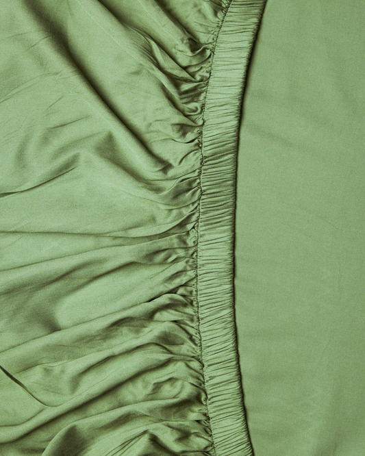 Glow In Avocado Bamboo Cotton Fitted Sheets