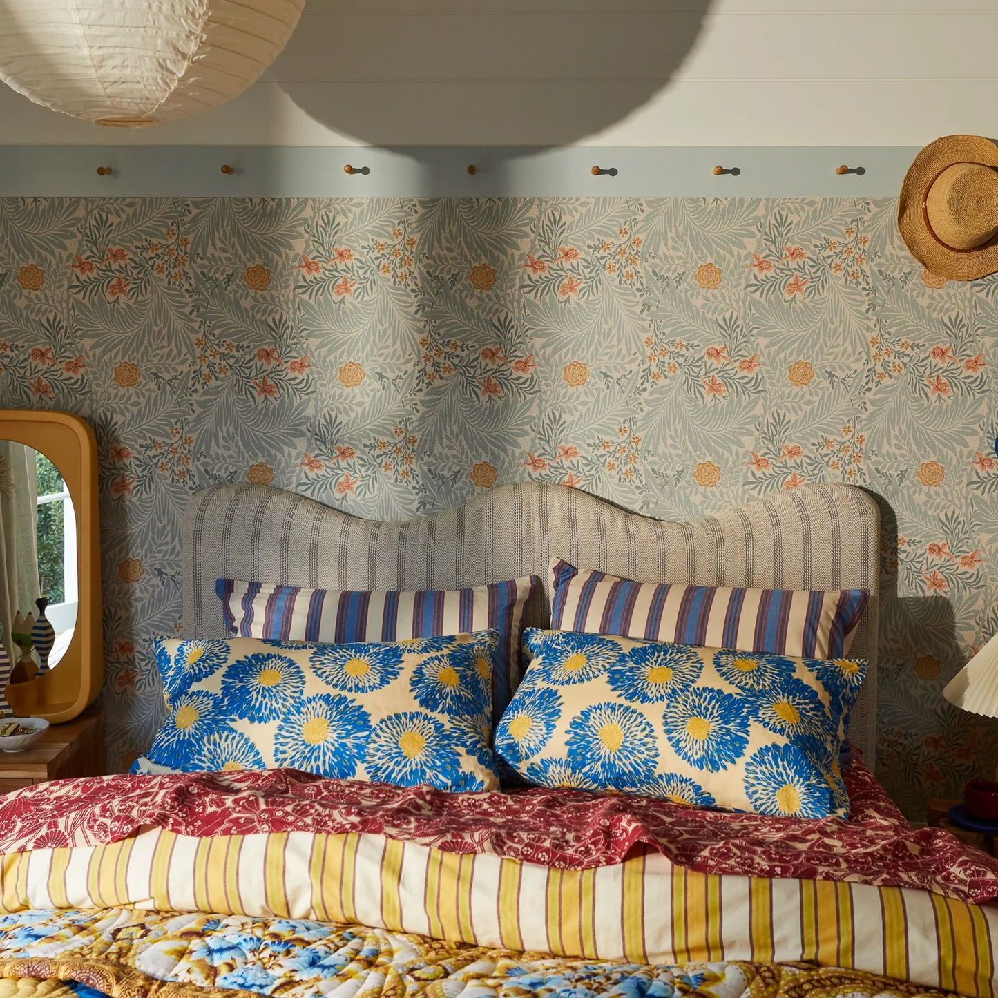 Sage & Clare Isabella Linen Pillowcase Set - Azure