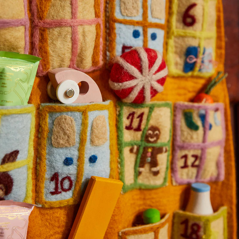 Colourful felt Bernet advent calendar by Sage and Clare | Holiday Decoration Australia