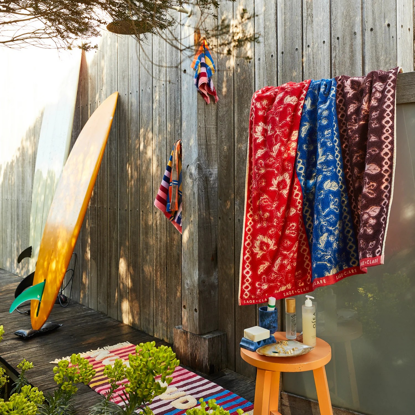 Sage & Clare Thea Bath Sheet - Vermillion