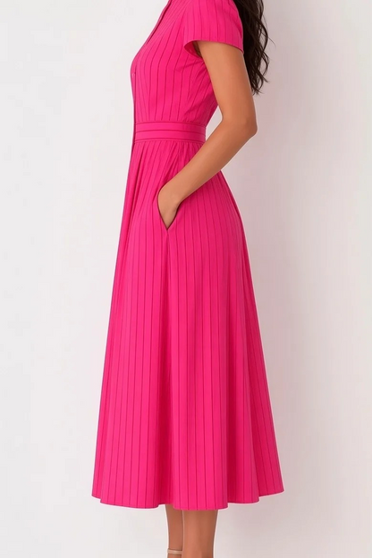 LEONI Australia Lyra Dress Pink/Red Stripe
