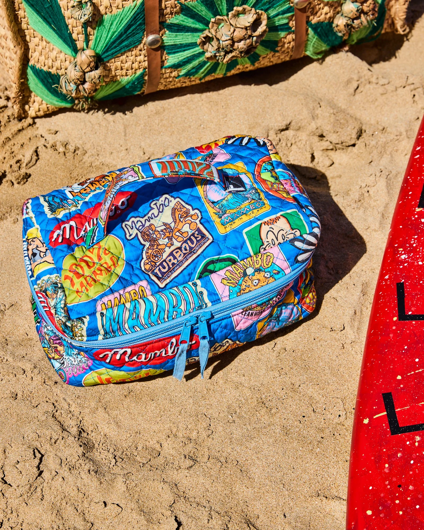 Kip&Co x Mambo Sticker Club Quilted Cotton Toiletry Case