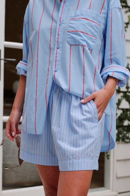 Ceres Life Mila Short - Fresh Blue/Red Mini Stripe