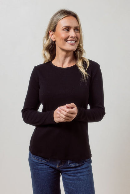 See Saw Long Sleeve Jersey Rib Top