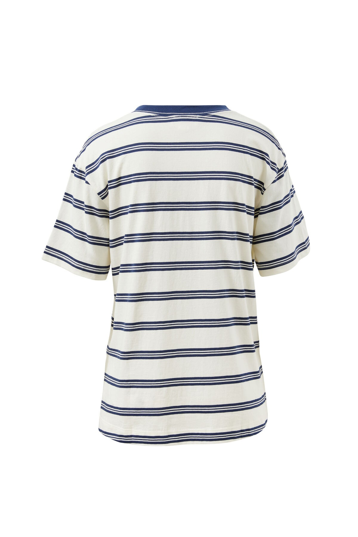 Ceres Life Stevie Slouchy Tee - Milk/Heritage Navy stripe