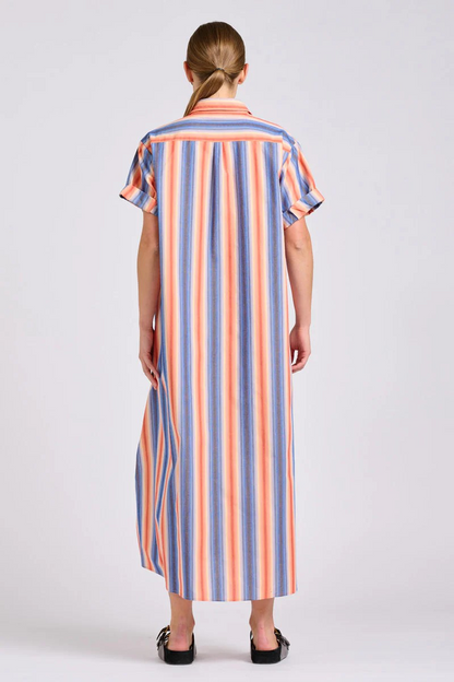 Shirty Lucy Dress Blue Sky Stripe