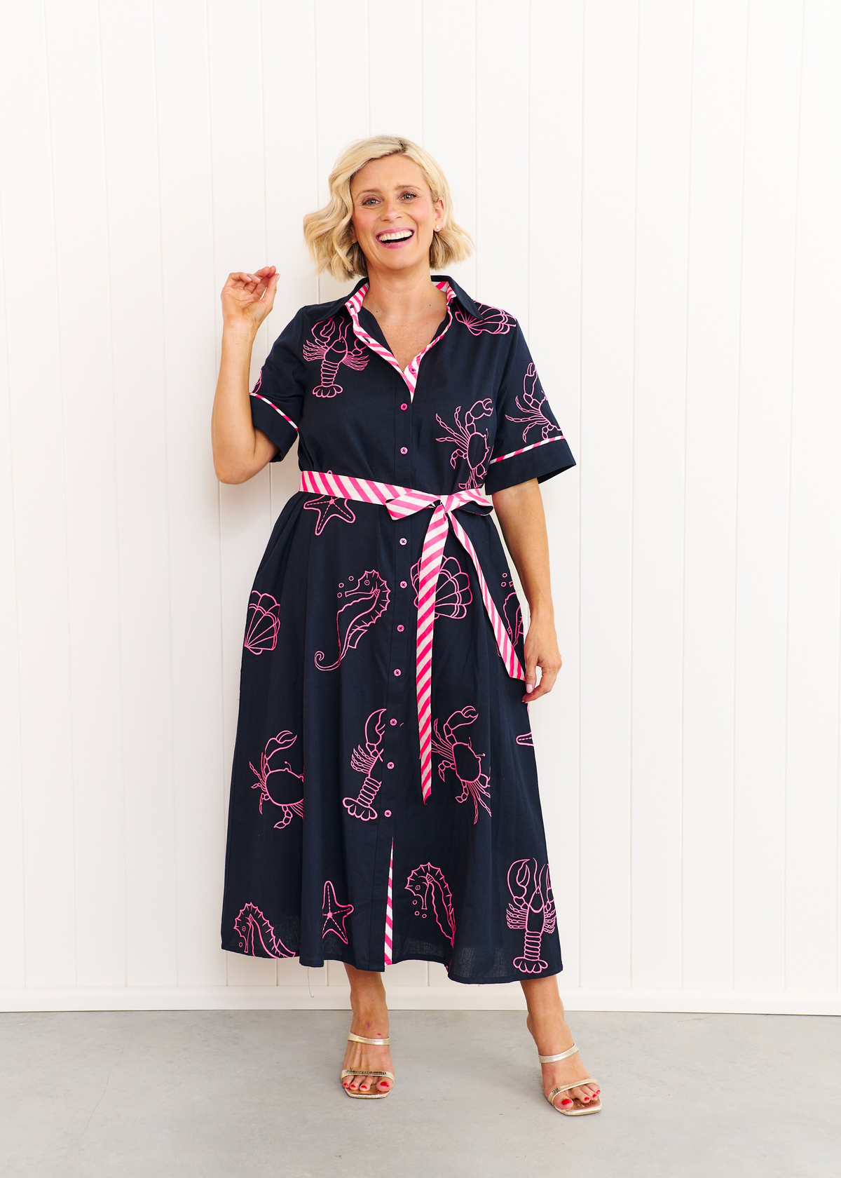 Liv & Milly Poppy Seaside Dress - Navy