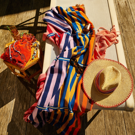 Sage & Clare Chiara Bath Sheet - Azure